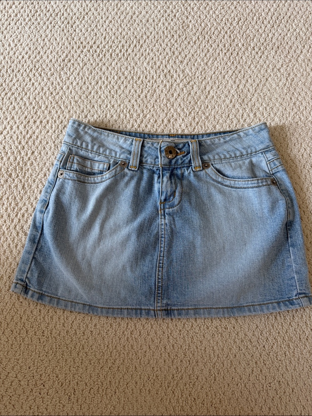 Guess Light Blue Denim Mini Skirt